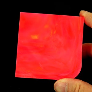 Oparex Opal 135g Fluorescent OLP355 Hot Pink Imitation Opal Rough Block Stone with Aurora / Nebula Pattern for handmade ring and pendant