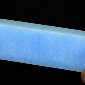 Oparex Opal 103g OLP426 Glitter Opal Blue Imitation Opal Rough Stone Block with Pinfire Pattern for wooden resin jewelry handmade pendant