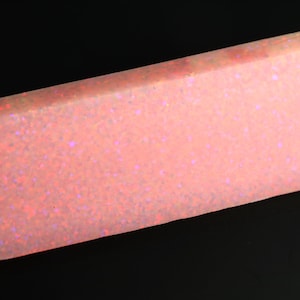 Oparex Opal 123g OLP424 Glitter Opal Salmon Pink Imitation Opal Rough Block Stone with Glitter / Pinfire Pattern for stone carving