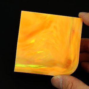 Oparex Opal 141g OLP346 Nebula Yellow Imitation Opal Rough Block Stone with Aurora / Nebula Pattern for wood carving pendant