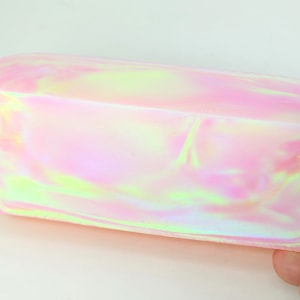 Oparex Opal 335g OLP308 Baby Blush Pink Imitation Opal Rough Block Stone with Aurora / Nebula Pattern for resin handmade jewelry
