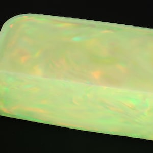 Oparex Opal 517g OLP384 Lime Soda Opal Imitation Opal Rough Block Stone with Aurora / Nebula Pattern for DIY wood pendant ring jewlery resin