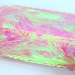 Oparex Opal 490g OLP307 Coral Lover Pink Imitation Opal Rough with Aurora / Nebula Pattern for handmade opal jewelry ring and pendant