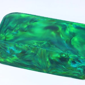 Oparex Opal 449g OLP335 Green Chameleon Imitation Opal Rough Block Stone with Aurora / Nebula Pattern for wood ring and pendant
