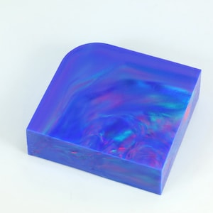 Oparex Opal 117g OLP375 Blue Sunset Imitation Opal Rough Block Stone with Aurora Nebula Pattern for handmade opal jewelry ring and pendant