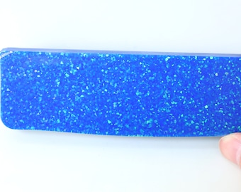 Oparex Opal 102g OLP405 Glitter Opal Blue Imitation Opal Block Stone Rough with Glitter / Pinfire for stone carving and inlay jewelry