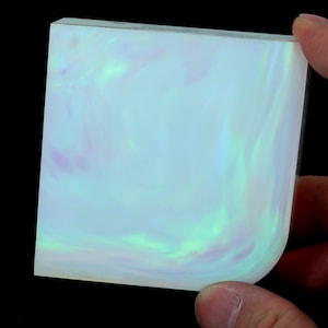 Oparex Opal 124g OLP316 Aurora White Imitation Opal Rough with Aurora / Nebula Pattern for handmade opal jewelry ring and pendant