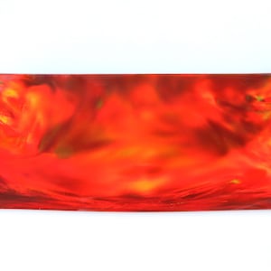 Oparex Opal 5mm OLP345 Dear Ruby Red Imitation Opal Slice Stone with Aurora / Nebula Pattern for wooden resin jewelry 1