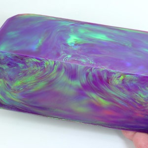 Oparex Opal 547g OLP341 Sunset Lavender Purple Imitation Opal Rough with Aurora Nebula Pattern for handmade opal jewelry ring and pendant