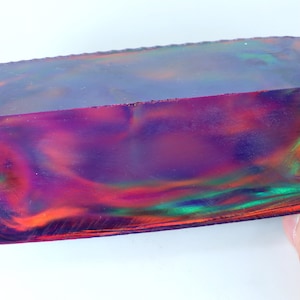 Oparex Opal 394g OLP376 Violet Dream Purple Imitation Opal Rough Block Slab with Aurora / Nebula Pattern for handmade opal pendant