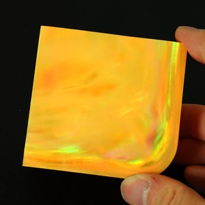 Oparex Opal 139g OLP346 Nebula Yellow Imitation Opal Rough Block Stone with Aurora / Nebula Pattern for wood carving pendant