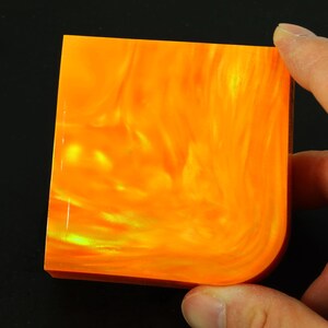 Oparex Opal 127g OLP366 Yellow Sunset Imitation Opal Rough Block Stone with Aurora / Nebula Pattern for wood carving pendant