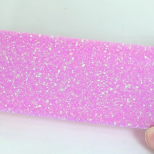 Oparex Opal 126g OLP410 Glitter Opal Pink Imitation Opal Block Stone Rough with Glitter / Pinfire Pattern for stone carving and inlay