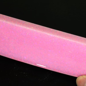 Oparex Opal 104g OLP422 Glitter Opal Pink Imitation Opal Block Stone Rough with Glitter / Pinfire Pattern for stone carving and inlay 1