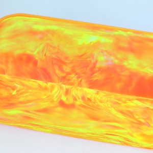 Oparex Opal 503g OLP367 Yellow Sunset Imitation Opal Rough Block Stone with Aurora / Nebula Pattern for wood carving pendant