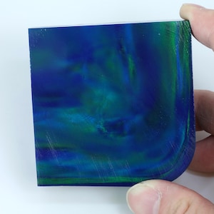 Oparex Opal 131g OLP327 Night Aqua Imitation Opal Rough Block Stone with Aurora / Nebula Pattern for resin handmade brass carving jewelry