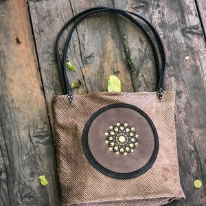 Bohemian Leather Bag, Hand Carved Leather Bag, Fringed Bag, Carved Mandala, Bohemian bag, Crossbody, Unique, One of a kind, Hippie, Alt