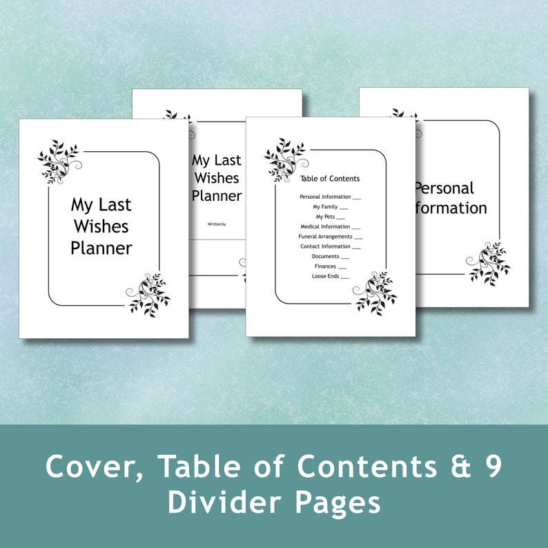 Printable My Last Wishes Planner Final Wishes After I'm - Etsy Canada
