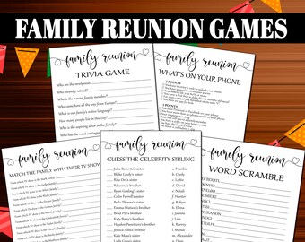 Family Reunion Games Etsy