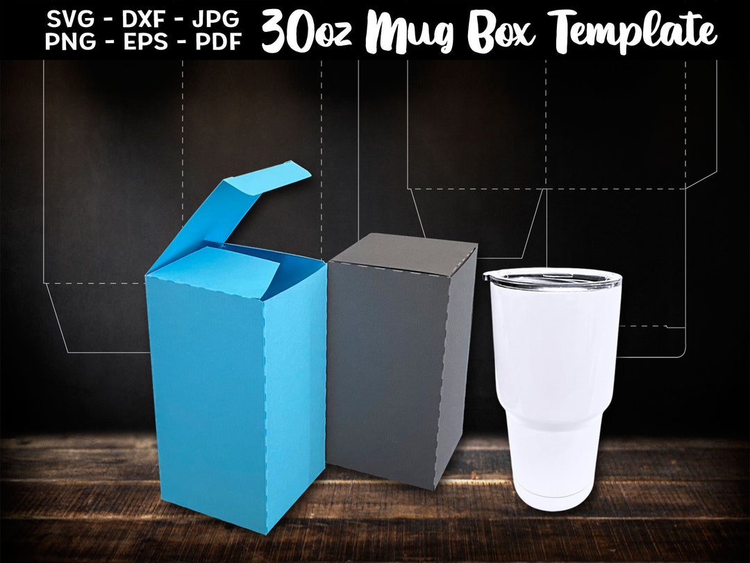 30oz Tumbler Box Template SVG 30oz Tumbler Template Cutting Etsy