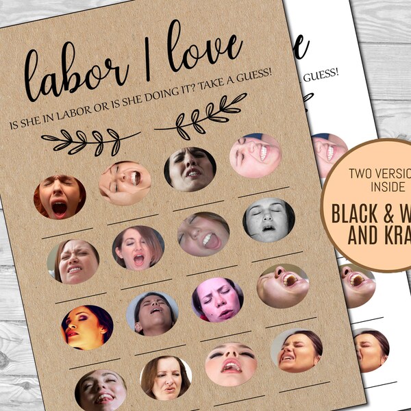 Love or Labor Baby Shower Game - Etsy