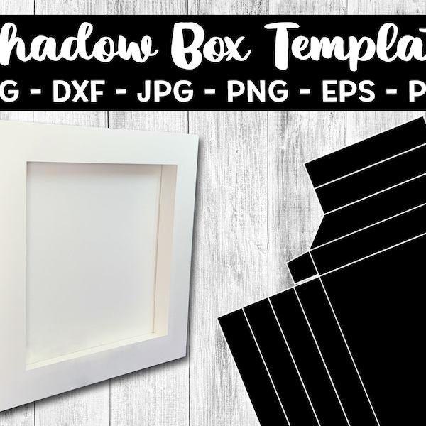 Shadow Box SVG Template, Shadow Box Frame SVG, Shadow Box DIY Cricut Silhouette Laser Cut