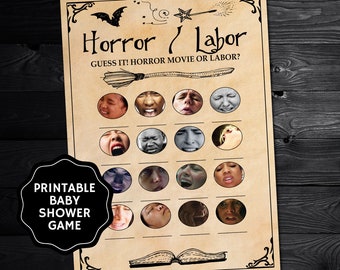 Horror Or Labor, Wizard Baby Shower Games, Magical Baby Shower Games, Funny Baby Shower Games