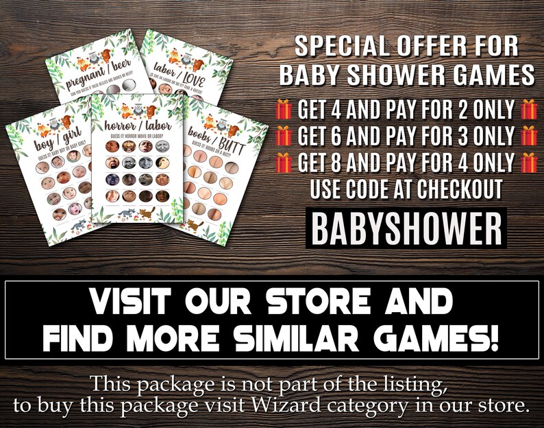 Would She Rather Baby Shower Game Woodland Baby Shower Instant Download Baby Shower Games WDLN #073 Would Mommy Rather