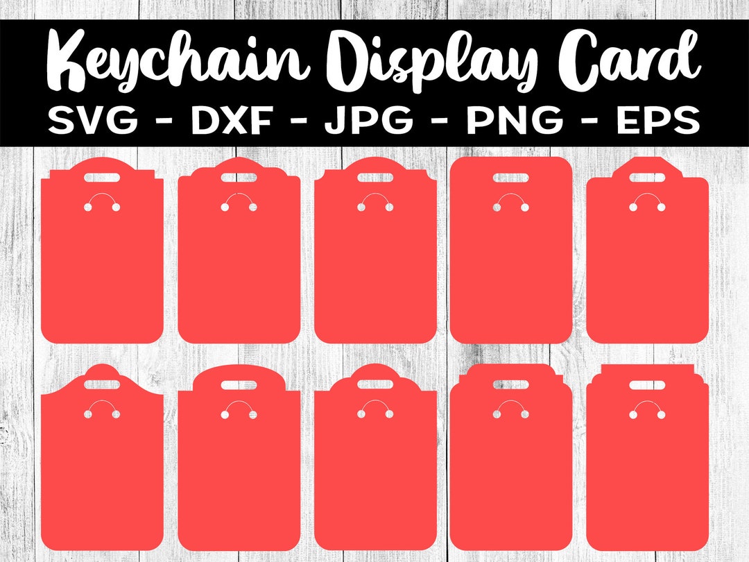 Keychain Display Card SVG Keyring Card Template SVG Keyring Etsy