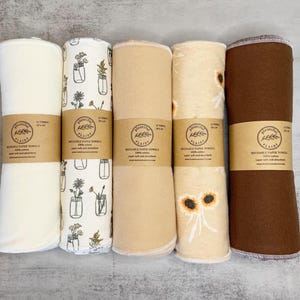 Reusable Paper Towels / Unpaper towels / 1 -ply Paperless towels / Plants / Fruit / Solid / Plaid / Sunflower / Cottagecore / Cloth towel