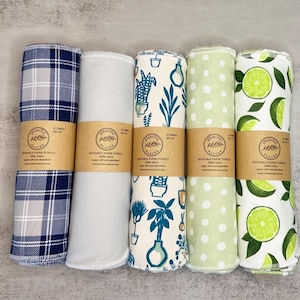 Reusable Paper Towels / Unpaper towels / 1 -ply Paperless towels / Plants / Fruit / Solid / Plaid / Sunflower / Cottagecore / Cloth towel image 5