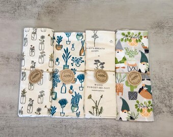 Reusable Paper towels, 1 ply Paperless Towels, Set of 6 - 10" x 10", Sustainable Product, Kitchen Decor, Unpaper towel, Reduce waste kitchen