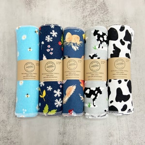 Discontinued *** Eco-Friendly Reusable Paper Towel Set - Multi Use Absorbent Cloth Wipes for a Sustainable Home, 12 -  10" x 14" One Ply