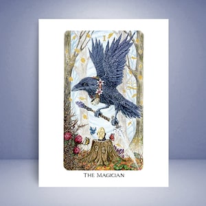 Der Magier | Limitiert | Kunstdruck | Tarot Karten Rabe 8x11 Kunstdruck