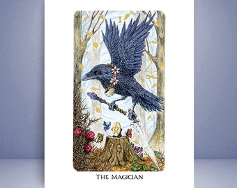 The Magician | Limited | Art Print | Tarot cards raven 8x11 art print