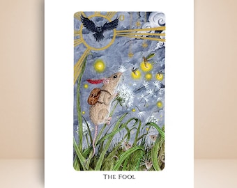 The Fool / Limited / Art Print / Tarot cartas ratón 8x11 art print
