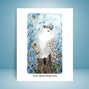 The High Priestess | Limited | Art Print | Tarot cards snowy owl 8x11 art print