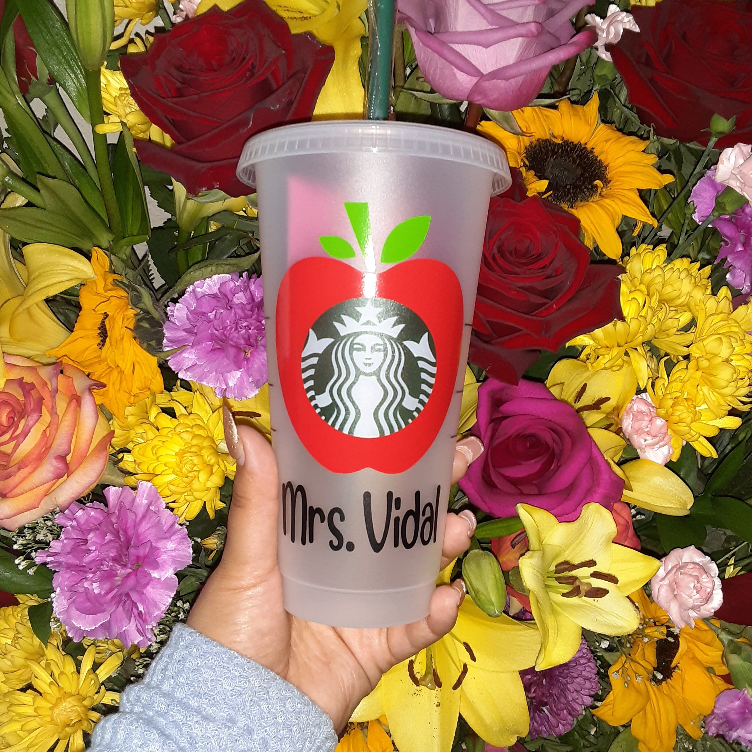 Teacher Starbucks Cup, Personalized Starbucks cold cup, Back to school gifts, teacher appreciation, Tumbler