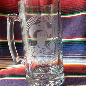 Beer Mug, Etched Beer mug, Chalino Sanchez Mug, Personalized Beer Mug, dia del padre, Miche Cup, Michelada Cup, Miche vaso, fathers day gift