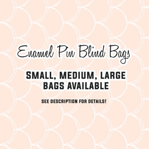 Sac à cheveux en émail Pin Blind - Petit, Moyen, Grand! Plusieurs options disponibles