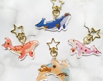 Four Season Whales Acrylic Charms | Gold Accent!
