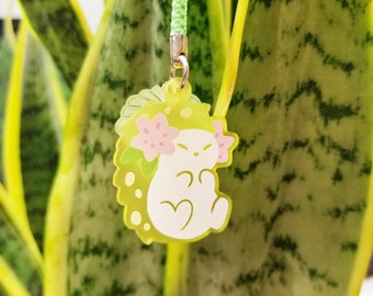 1.5" Shaymin Citrus Yellow Frosted Acrylic Charm