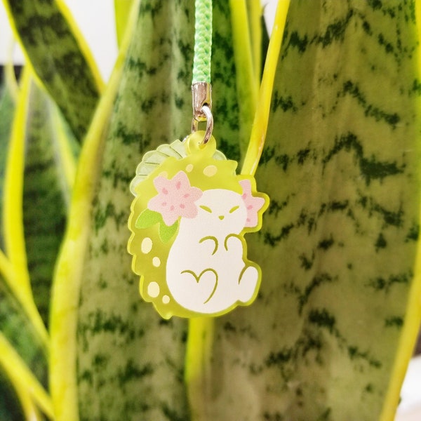 1.5" Shaymin Citrus Yellow Frosted Acrylic Charm