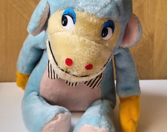 Vintage Handmade Plush Monkey Toy: Retro 1960s Chimp Gift