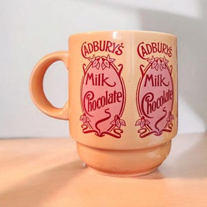 Vintage 1970&#39;s Cadbury&#39;s Choicest Chocolates Mug, Vintage Kitchenalia, Kitsch Hot Chocolate Gift Cup, Cadburys Chocolate Advertisement
