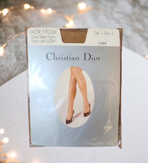 Collants vintage Christian Dior Collants vintage nude Dior Etoile collants transparents en nylon et verre avec hanches en lycra 97 107 cm modele TALL Etsy Canada