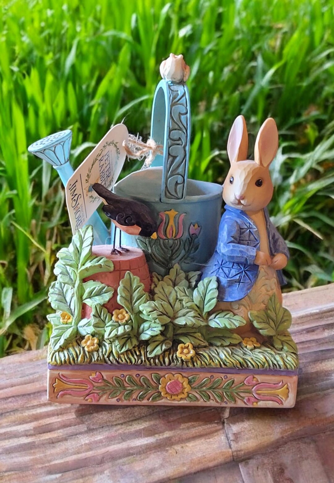 Vintage Peter Rabbit Figurine Ornament. Beatrix Potter Gift, Enesco 