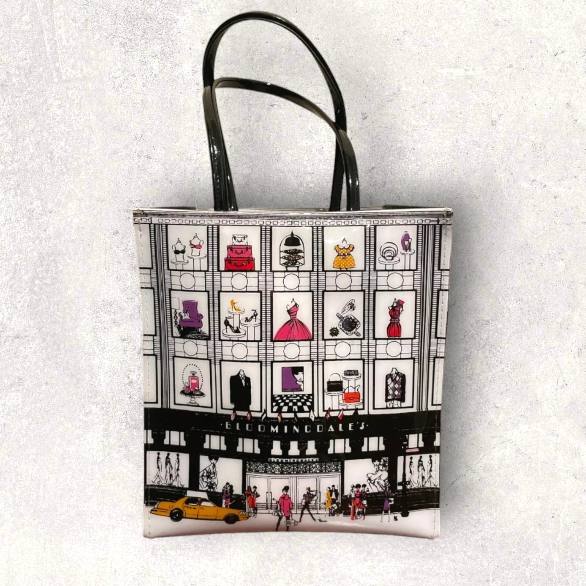 Vintage Bloomingdales Bag Mini Vintage Tote Collectible Black