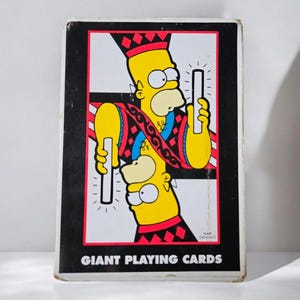 NAIPES DE JUEGO DE PAYASO JUMBO VINTAGE NUNCA USADOS Incluye 4 cartas de Joker todavía en celofán, hechas en Hong Kong, nuevas cartas antiguas de regalo de payaso