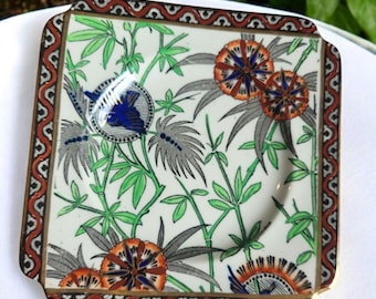 Vintage Royal Doulton Side Plate: Hand-Painted Floral & Bird Design, 1922
